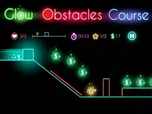 Jwèt Glow obstacle course sou entènèt