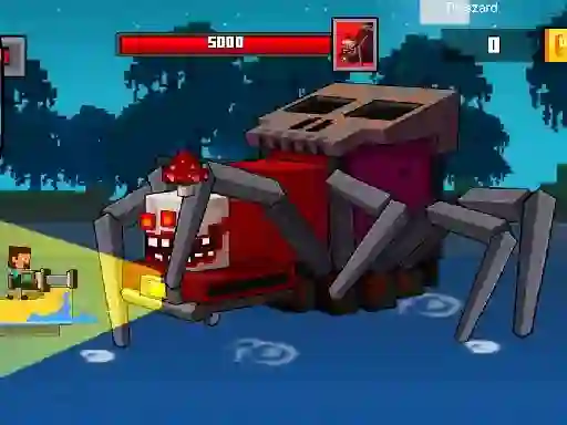 Jwèt Pirate Block Craft Monster Shooter sou entènèt