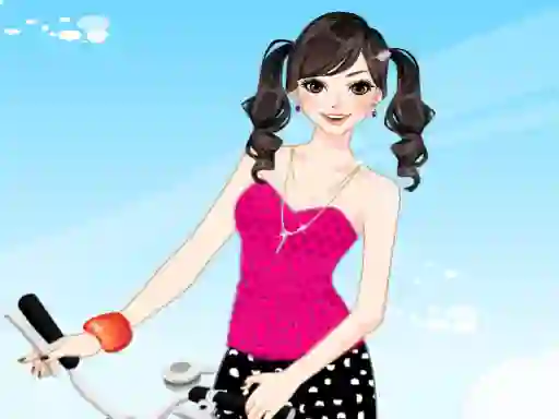 Jwèt Bicycle Girl Dressup sou entènèt