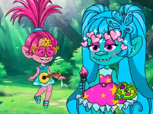 Jwèt Chibi Troll Fashion Maker sou entènèt