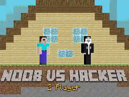 Jwèt Noob vs Hacker 2 Player sou entènèt