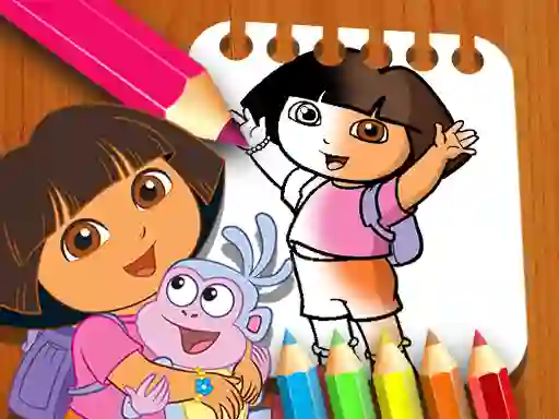 Jwèt Dora the Explorer the Coloring Book sou entènèt