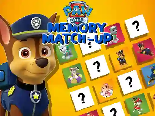 Jwèt Paw Patrol Memory Match Up sou entènèt