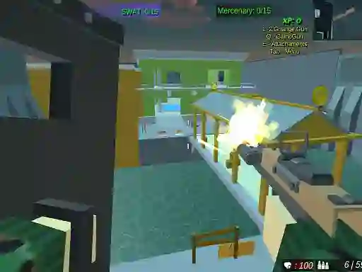 Jwèt Pixel Crazy Minecraft shooter sou entènèt