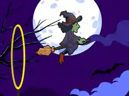 Jwèt Flying witch halloween sou entènèt