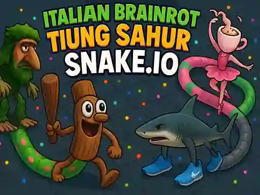 Jwèt Italian Brainrot Tung Sahur Snake.io sou entènèt