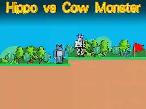 Jwèt Hippo vs Cow Monster sou entènèt