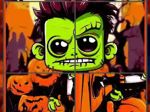Jwèt Franky & Vampire Halloween Puzzle sou entènèt