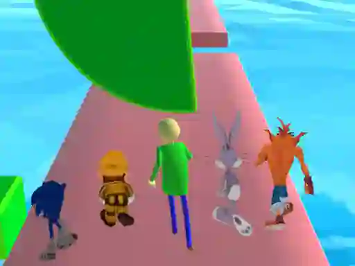 Jwèt Fun Race 3D baldi's basics sou entènèt