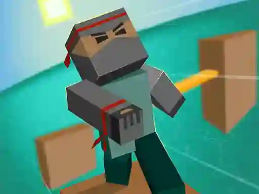 Jwèt Blocky Parkour Ninja sou entènèt