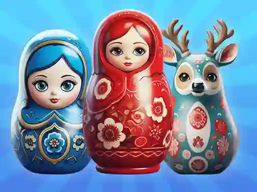 Jwèt Sort by Matryoshka Shelves! sou entènèt