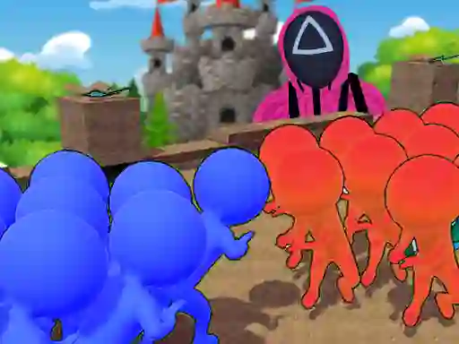 Jwèt Squid Game Crowd Pusher sou entènèt