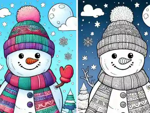 Jwèt Coloring book Winter sou entènèt