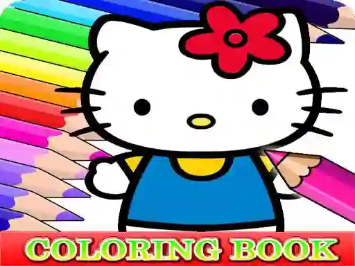 Jwèt Coloring Book for Hello Kitty sou entènèt