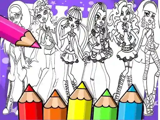 Jwèt Monster High Coloring Book sou entènèt