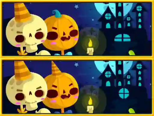 Jwèt Find Differences Halloween sou entènèt