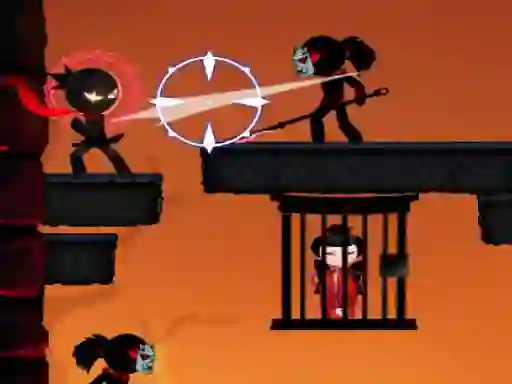 Jwèt Ninja Stickman Warrior sou entènèt