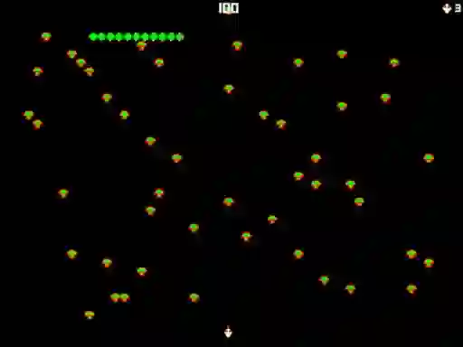 Jwèt Centipede Attack 2D sou entènèt