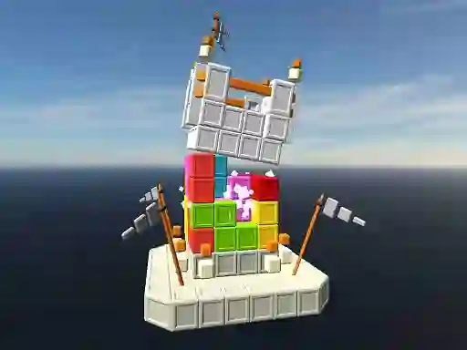 Jwèt Castle Destruction Blocks sou entènèt