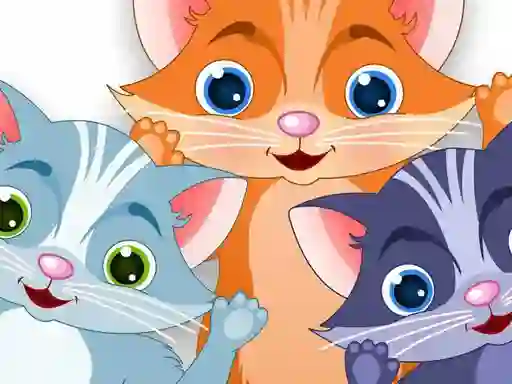 Jwèt Kittens Match3 sou entènèt