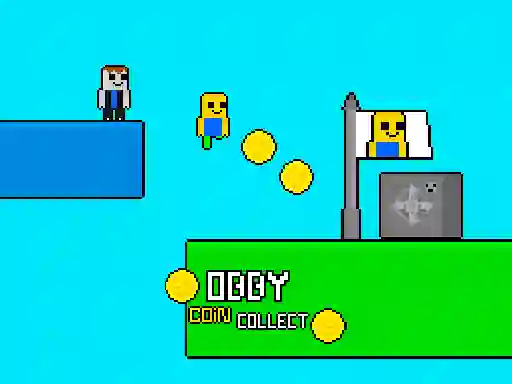 Jwèt Obby vs Bacon Rainbow Parkour sou entènèt