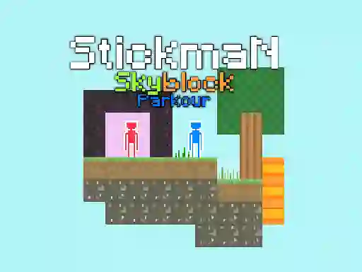 Jwèt Stickman Skyblock Parkour sou entènèt