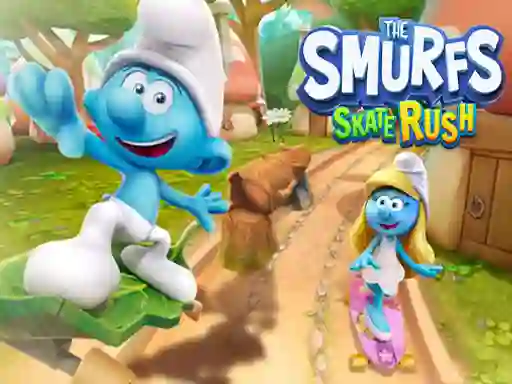 Jwèt The Smufrs Skate Rush sou entènèt