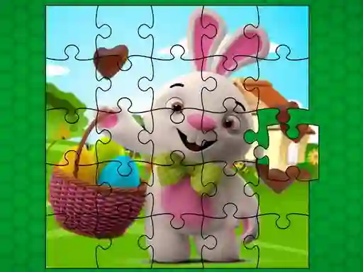 Jwèt Easter Bunny Eggs Jigsaw sou entènèt