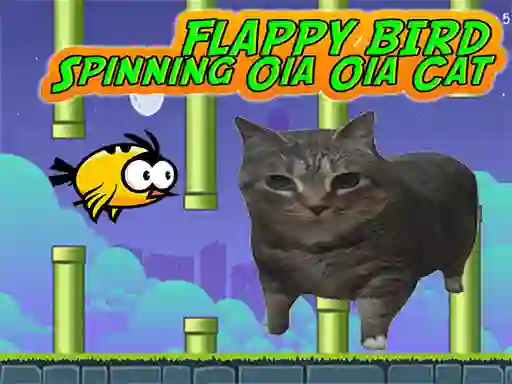 Jwèt Flappy Bird Spinning oia oia Cat sou entènèt