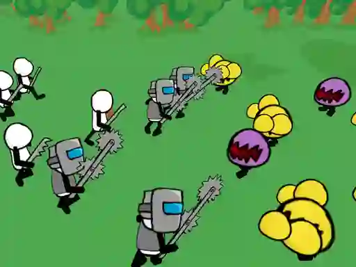 Jwèt Stickman Gun Battle Simulator sou entènèt