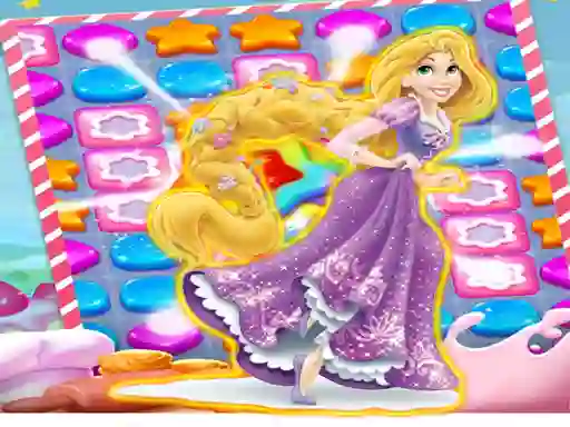 Jwèt Princess Rapunzel Match3 sou entènèt