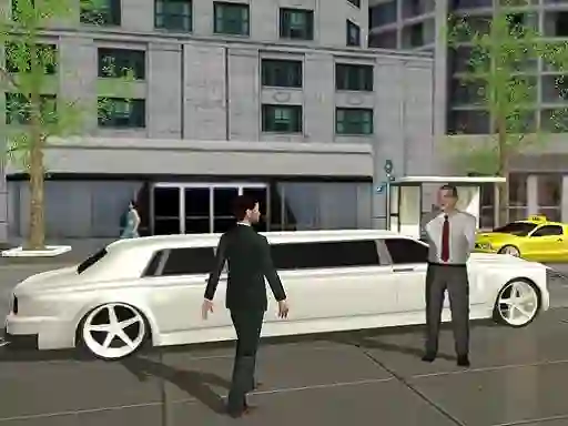 Jwèt Limo Taxi Driving Simulator: Limousine Car Games sou entènèt