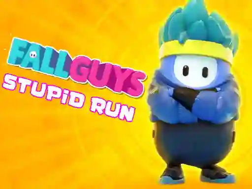 Jwèt Fall Guys Stupid Run sou entènèt