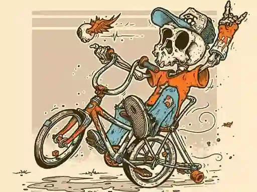Jwèt Halloween Bike Ride sou entènèt