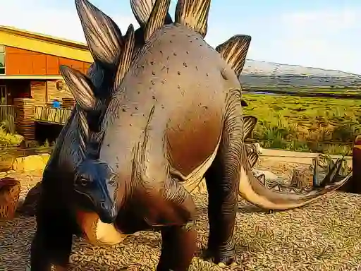 Jwèt Stegosaurus Dinosaur Jigsaw sou entènèt
