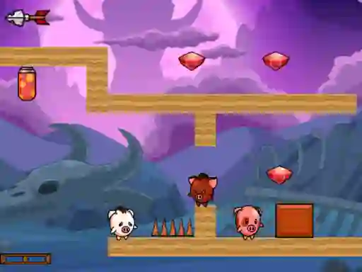 Jwèt Pig Bros Adventure sou entènèt
