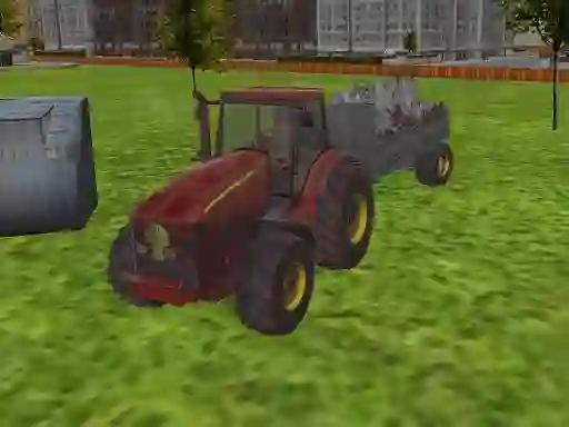Jwèt 3D city tractor garbage sim sou entènèt