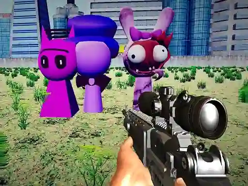 Jwèt Sprunki Sniper Squid Game sou entènèt