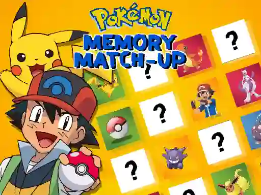 Jwèt Pokemon Memory Match-Up sou entènèt