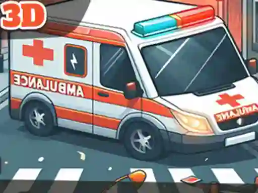 Jwèt Ambulance Driver 3D sou entènèt