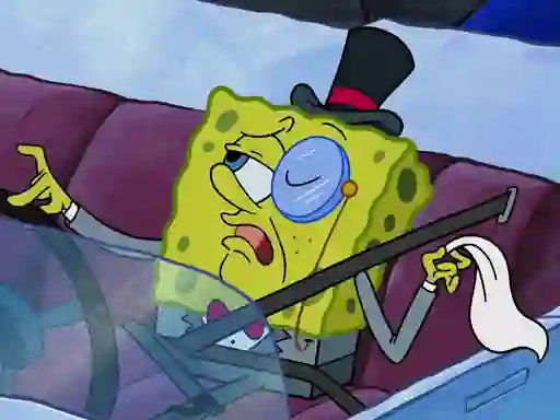 Jwèt Spongebob Driving Test Hidden sou entènèt