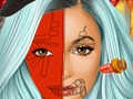 Jwèt Kylie Jenner: Atizay la nan penti Halloween  sou entènèt
