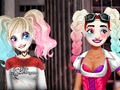 Jwèt Harley Quinn cheve ak estidyo makiyaj  sou entènèt