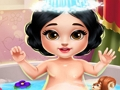 Jwèt Nèj blan ti bebe Bath  sou entènèt