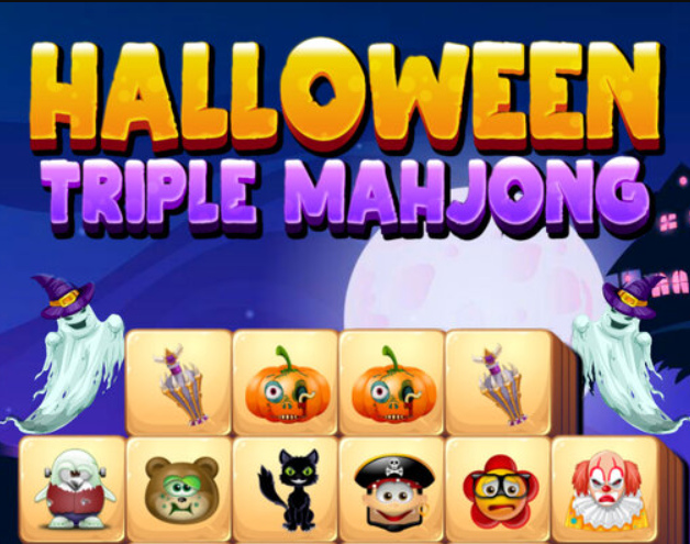 Jwèt Sou entènèt jwèt Halloween Triple majong  sou entènèt