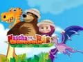 Jwèt Sou entènèt jwèt Masha ak dinozò a Bear  sou entènèt
