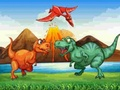 Jwèt Dinozò kolore Koresponn ak 3  sou entènèt