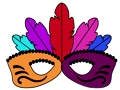 Jwèt Fèt kanaval: koloran mask  sou entènèt