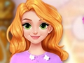 Jwèt Ti fi yo pral ranje li: dekorasyon gwo kay won Princess blond  sou entènèt
