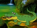 Jwèt Sou entènèt jwèt Kwokodil kaskad dlo Forest chape  sou entènèt
